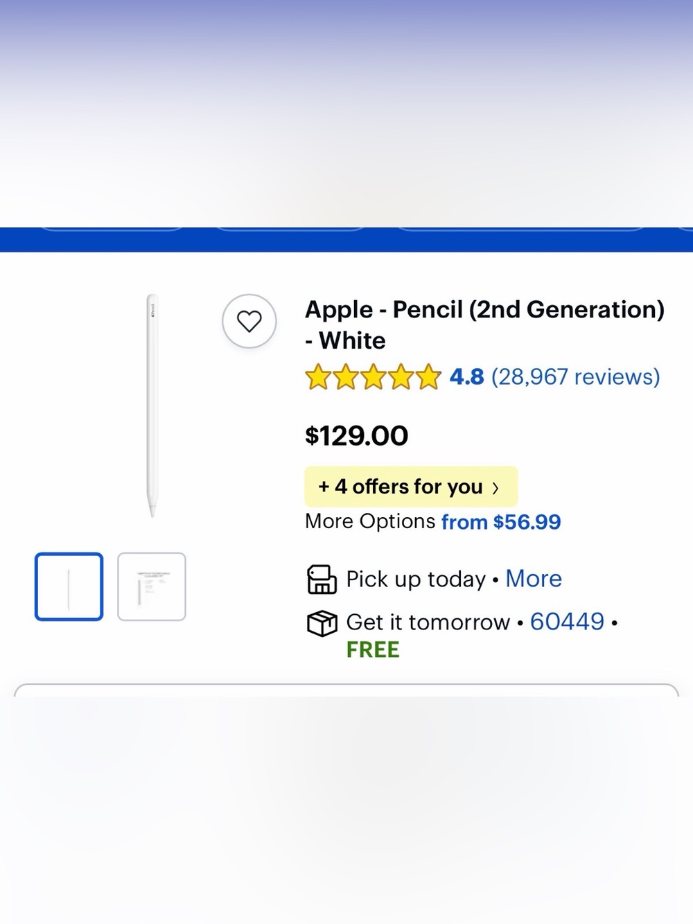 BRAND NEW Apple Pencil (2nd Generation) - White